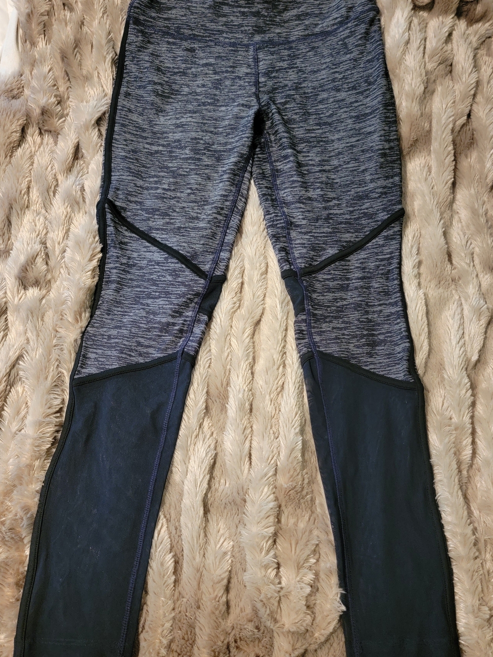 Mondetta Two-Tone Black and Heathered Gray Jeggings